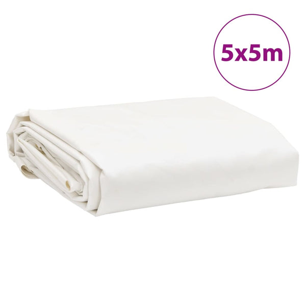 vidaXL Bâche blanche 5x5 m 650 g/m²
