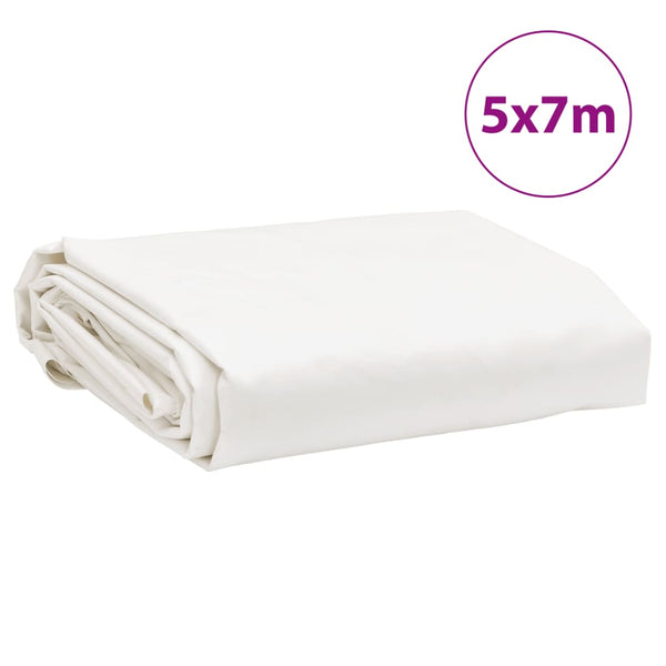 vidaXL Bâche blanche 5x7 m 650 g/m²