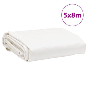 vidaXL Bâche blanche 5x8 m 650 g/m²