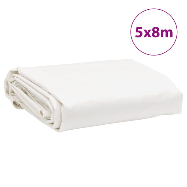 vidaXL Bâche blanche 5x8 m 650 g/m²