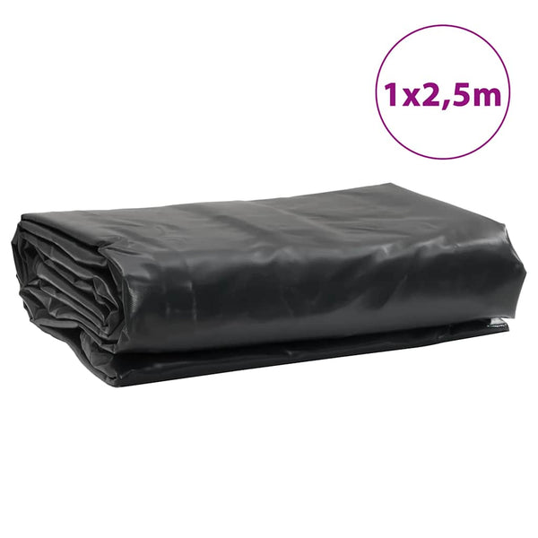 vidaXL Bâche de protection noire 1 x 2,5 m 650 g/m²