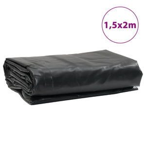 vidaXL Bâche noire 1,5x2 m 650 g/m²