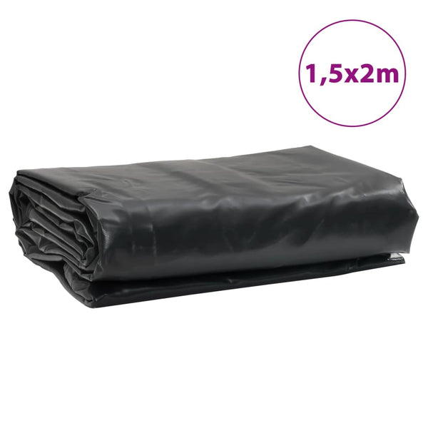 vidaXL Bâche noire 1,5x2 m 650 g/m²