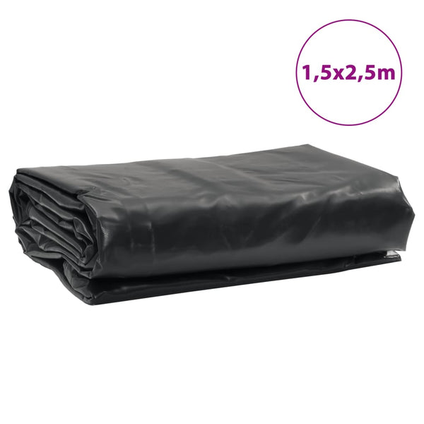 vidaXL Bâche de protection Noir 1,5x2,5 m 650 g/m²