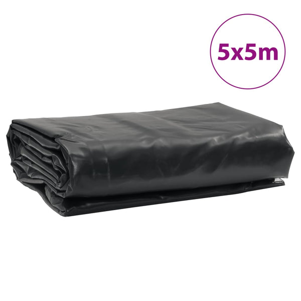 vidaXL Bâche de protection noire 5x5 m 650 g/m²