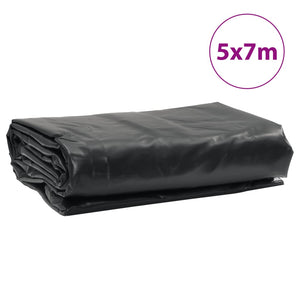 vidaXL Bâche noire 5x7 m 650 g/m²