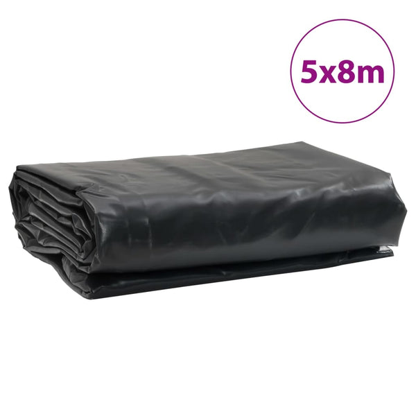 vidaXL Bâche noire 5x8 m 650 g/m²
