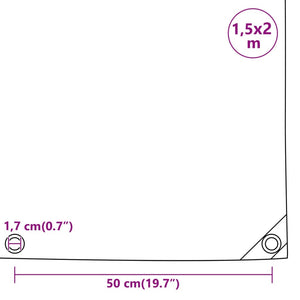 vidaXL Tarpaulin Anthracite 1.5x2 m 650 g/m²