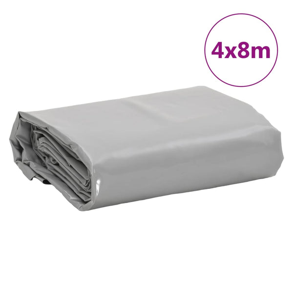 vidaXL Tarpaulin Grey 4x8 m 650 g/m²