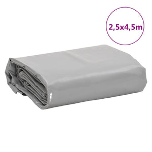 vidaXL Bâche Gris 2,5x4,5 m 650 g/m²