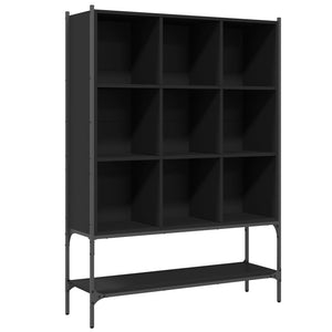 vidaXL Bibliothèque noire 102x30x141,5 cm en bois d'ingénierie