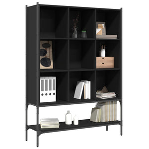vidaXL Bibliothèque noire 102x30x141,5 cm en bois d'ingénierie