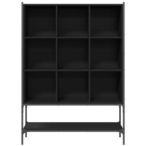 vidaXL Bibliothèque noire 102x30x141,5 cm en bois d'ingénierie