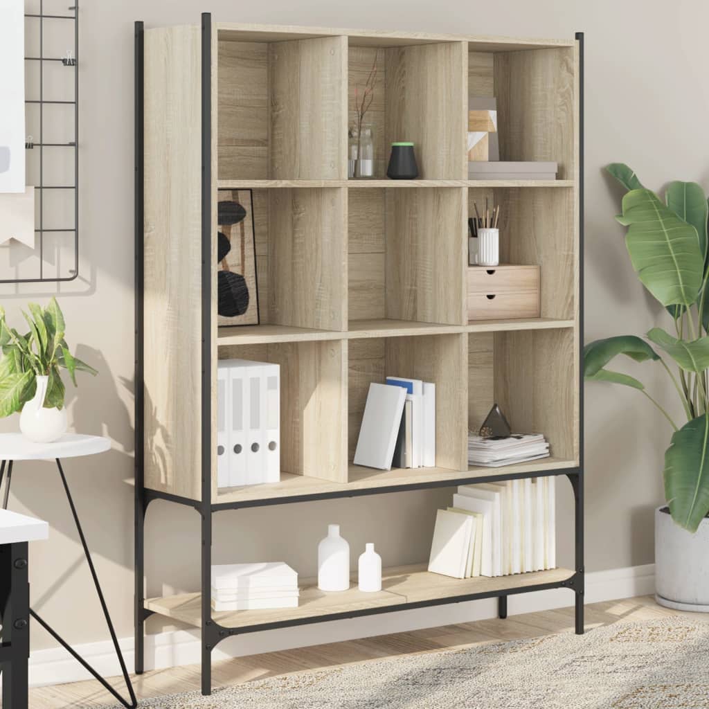 vidaXL Étagère à livres chêne Sonoma 102x30x141,5 cm, bois d'ingénierie