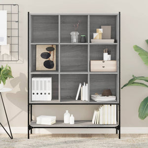 vidaXL Bibliothèque gris Sonoma 102x30x141,5 cm bois d'ingénierie