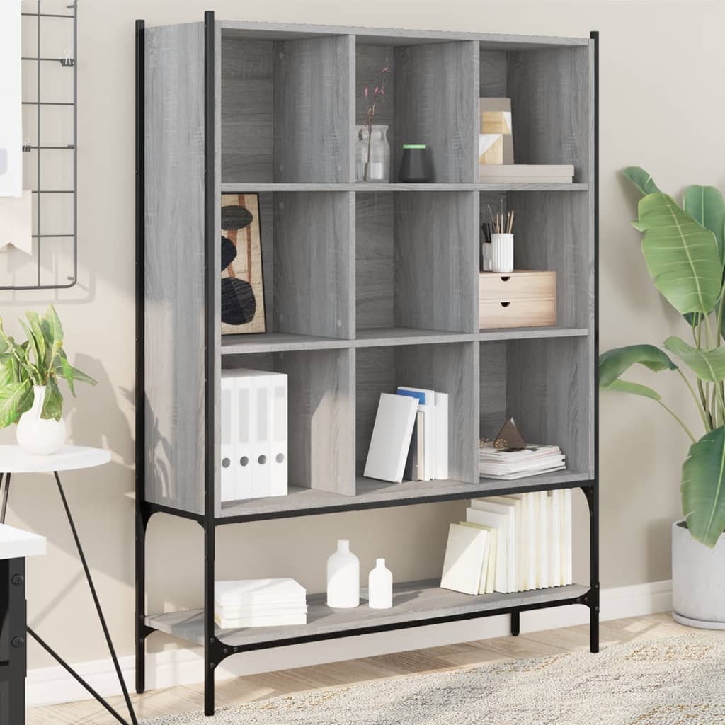 vidaXL Bibliothèque gris Sonoma 102x30x141,5 cm bois d'ingénierie