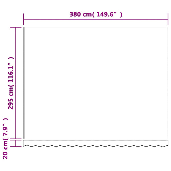 Markisenstoff Rot/Weiß 4x3 m