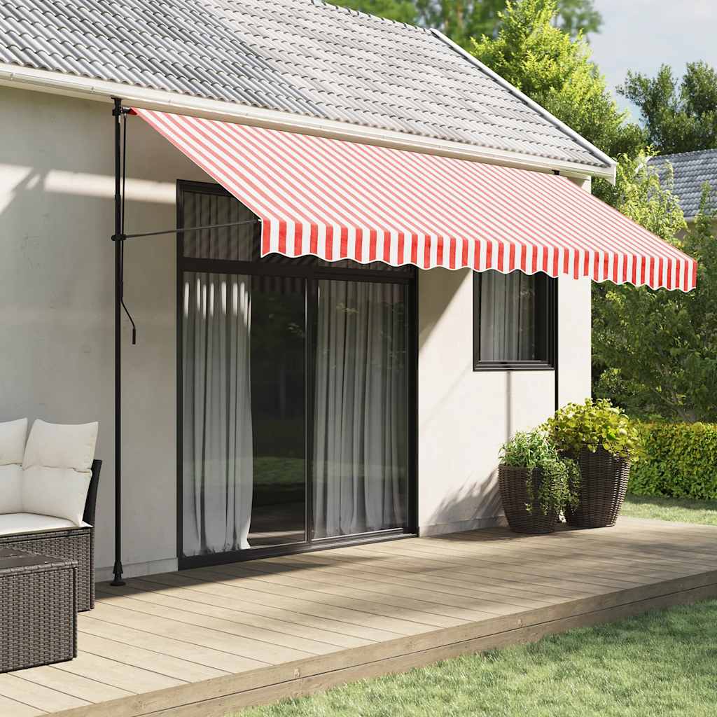 Markisenstoff Rot/Weiß 4x3 m