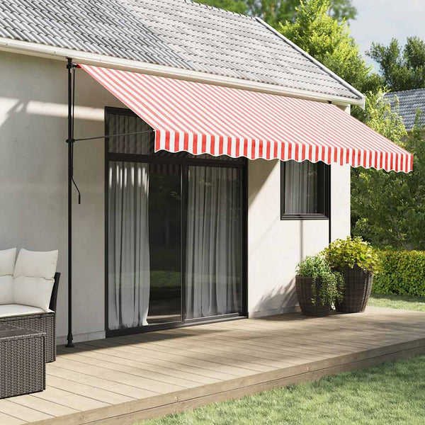 Markisenstoff Rot/Weiß 4x3 m