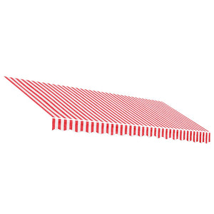 Markisenbespannung Rot-Weiß Gestreift 4x3,5m