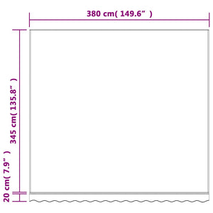 Markisenbespannung Rot-Weiß Gestreift 4x3,5m