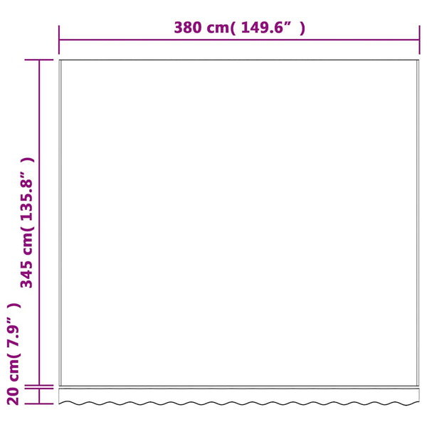 Markisenbespannung Rot-Weiß Gestreift 4x3,5m