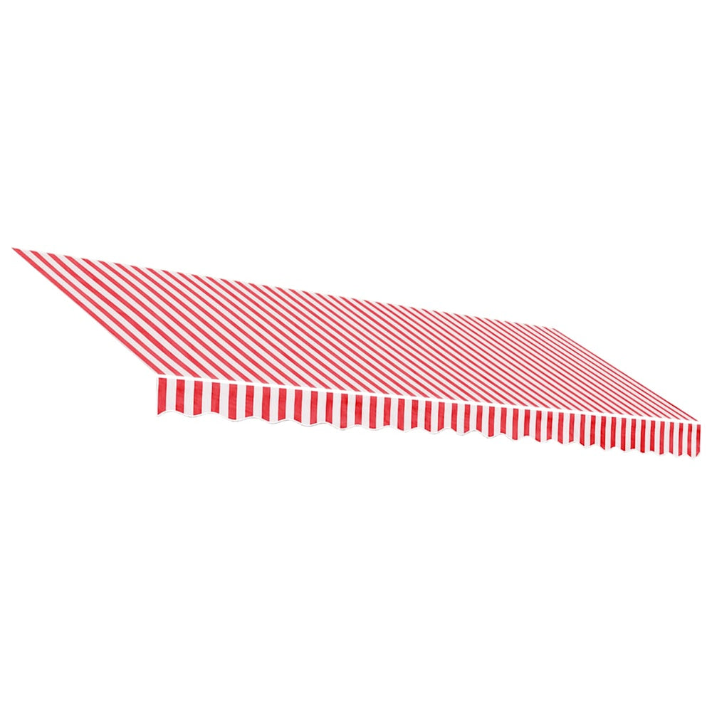 Markisenbespannung Rot-Weiß Gestreift 4,5x3 m