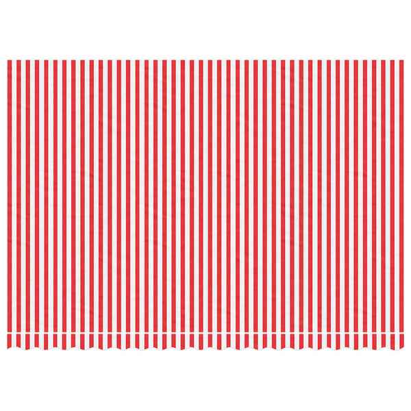 Markisenbespannung Rot-Weiß Gestreift 4,5x3 m