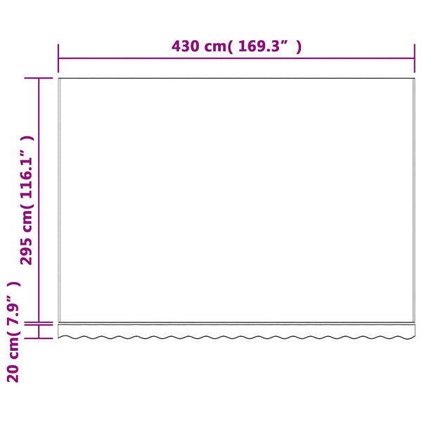 Markisenbespannung Rot-Weiß Gestreift 4,5x3 m
