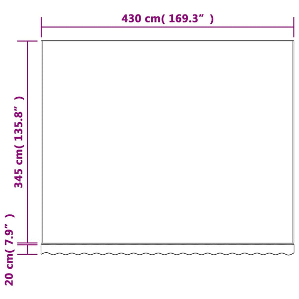 Markisenbespannung Rot-Weiß Gestreift 4,5x3,5m