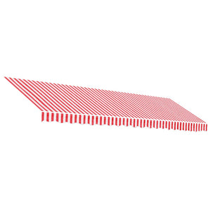 Markisenbespannung Rot/Weiß Gestreift 5x3 m