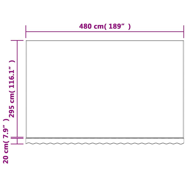 Markisenbespannung Rot/Weiß Gestreift 5x3 m