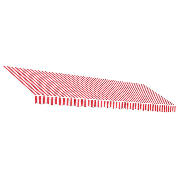 Markisenbespannung Rot-Weiß Gestreift 5x3,5 m