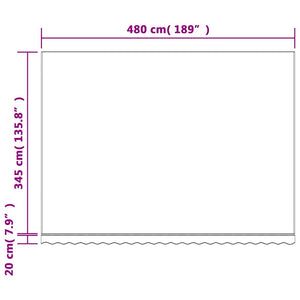 Markisenbespannung Rot-Weiß Gestreift 5x3,5 m
