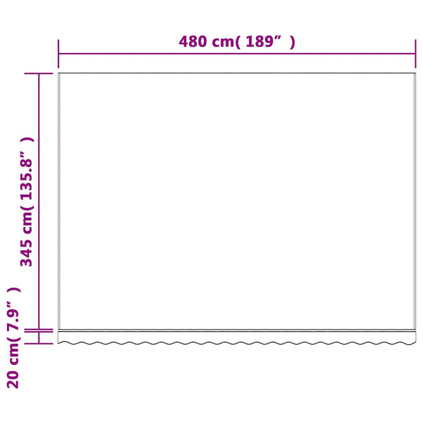 Markisenbespannung Rot-Weiß Gestreift 5x3,5 m
