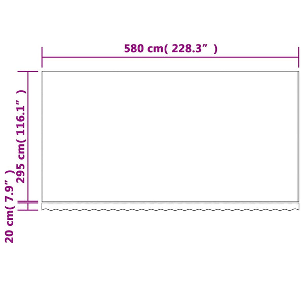 Markisenbespannung Rot/Weiß 6x3 m