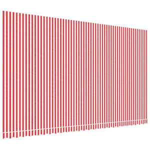 Markisenbespannung Rot/Weiß Gestreift 6x3,5 m