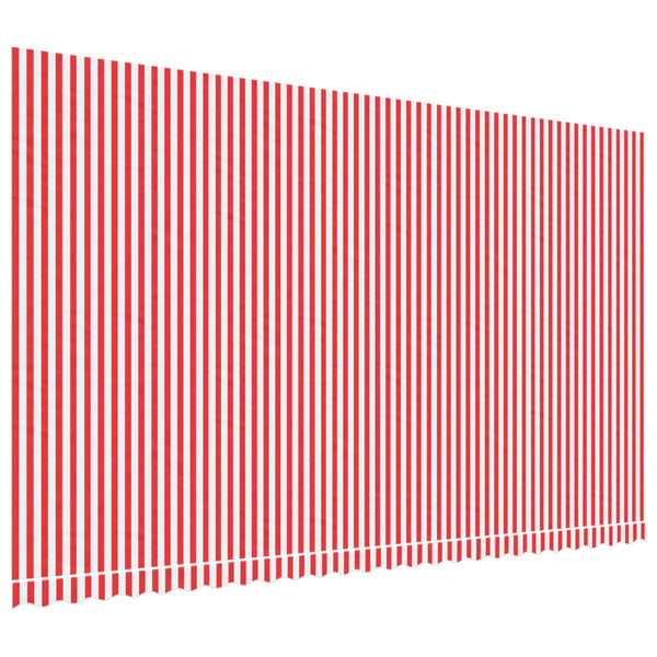 Markisenbespannung Rot/Weiß Gestreift 6x3,5 m