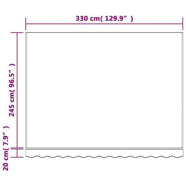 Markisenbespannung Gestreift 3,5x2,5 m