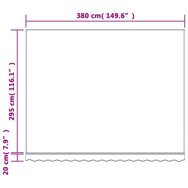 Markisenbespannung Mehrfarbig 4x3 m
