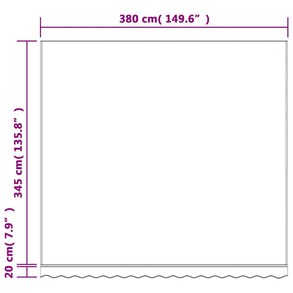 Markisenbespannung 4x3,5 m Mehrfarbig Gestreift
