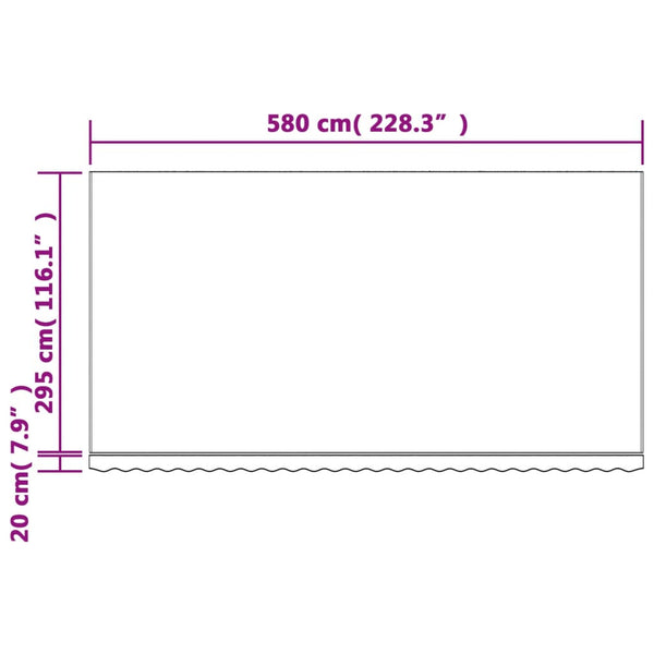 Markisenbespannung 6x3 m Mehrfarbig Gestreift