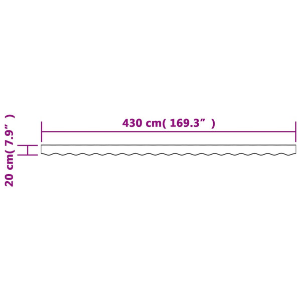 Markisenvolant Blau/Weiss Gestreift 4,5 m