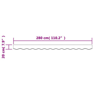 Markisenvolant Creme Gestreift 3m