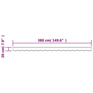 Markisenvolant Creme Gestreift 4 m
