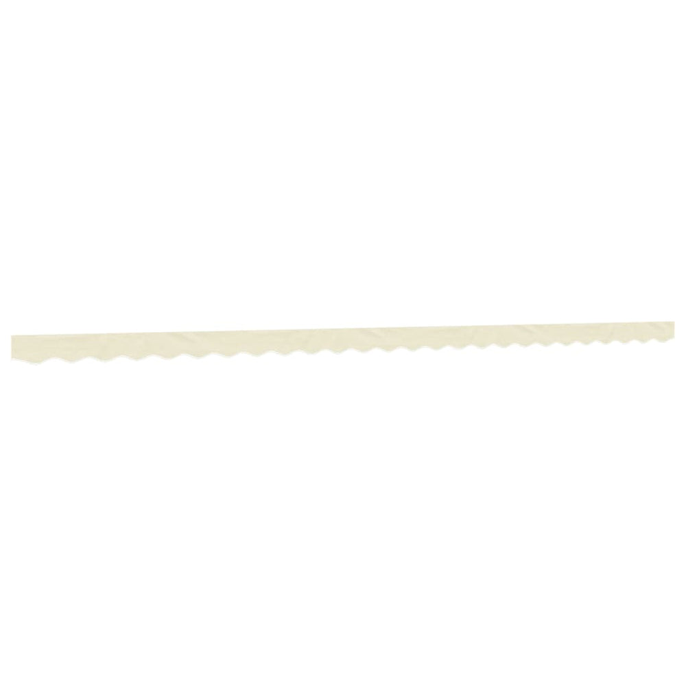 Creme Gestreifter Markisenvolant, 6 m
