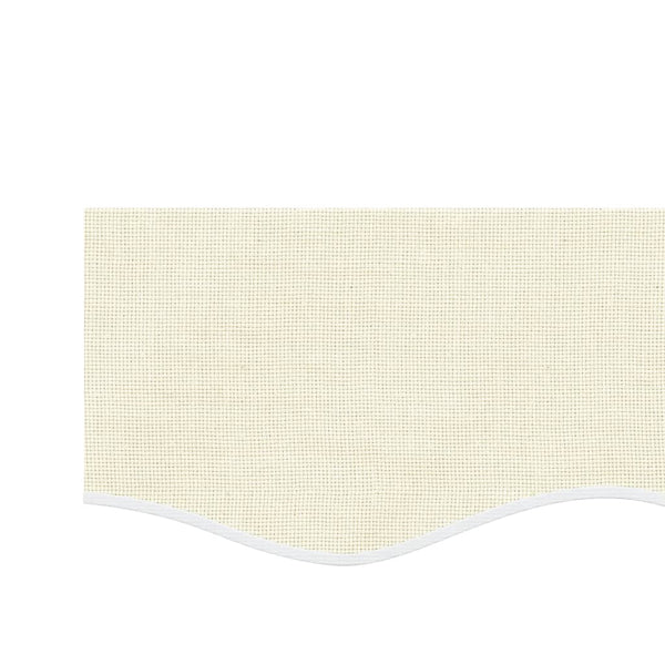 Creme Gestreifter Markisenvolant, 6 m