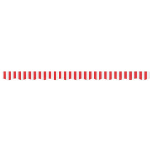 Markisenvolant Rot/Weiß Gestreift 3m