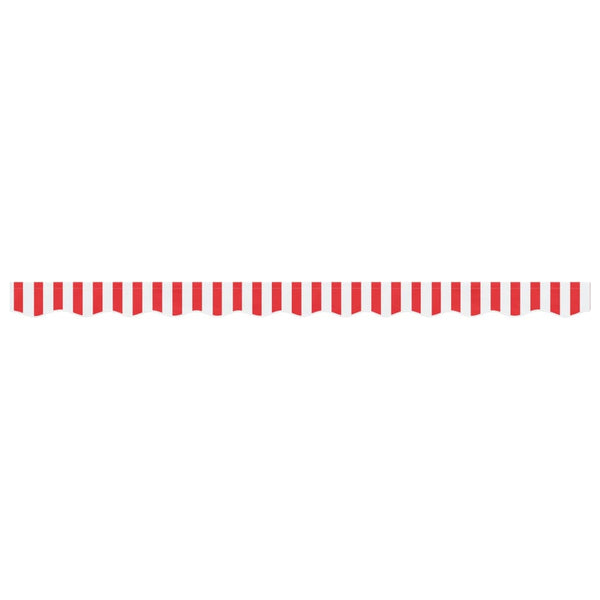 Markisenvolant Rot/Weiß Gestreift 3m