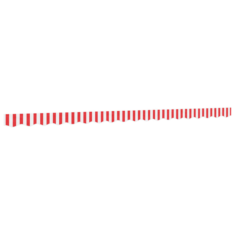Markisenvolant Rot/Weiß Gestreift 4,5m